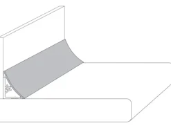 Wandabschlussleiste Plus 59 cm x 3 cm Campino Concrete (H437 CE)