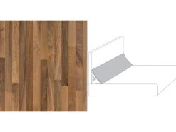 Wandabschlussleiste Plus 300 x 3 cm Nussbaum (NU 742)