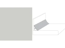 Wandabschlussleiste System Plus 59 cm x 3 cm Hellgrau (A402 C)