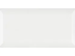 Wandfliese Metro Steingut Weiß Glasiert Matt 10 cm x 20 cm