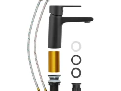 Waschtischarmatur Bisenzio Einhebel Schwarz Matt