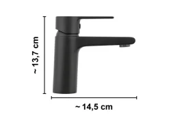 Waschtischarmatur Bisenzio Einhebel Schwarz Matt