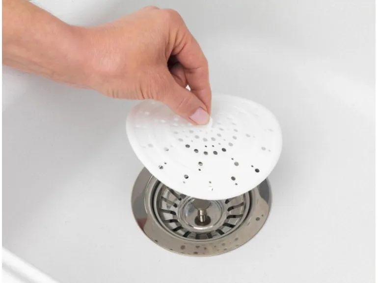 Wenko Abfluss-Sieb Silikon Weiß