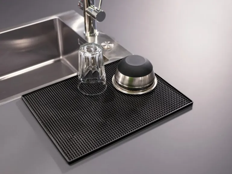 Wenko Abtropfmatte Maxi 40 cm x 30 cm Black Outdoor Kitchen Schwarz