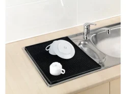 Wenko Abtropfmatte Maxi 40 cm x 30 cm Schwarz