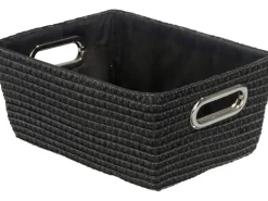 Wenko Aufbewahrungskorb Chromo Black 28 cm x 12 cm x 19,5 cm