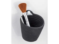 Wenko Aufbewahrungskorb Soria 12.5 x 12 x 14.5 cm Schwarz