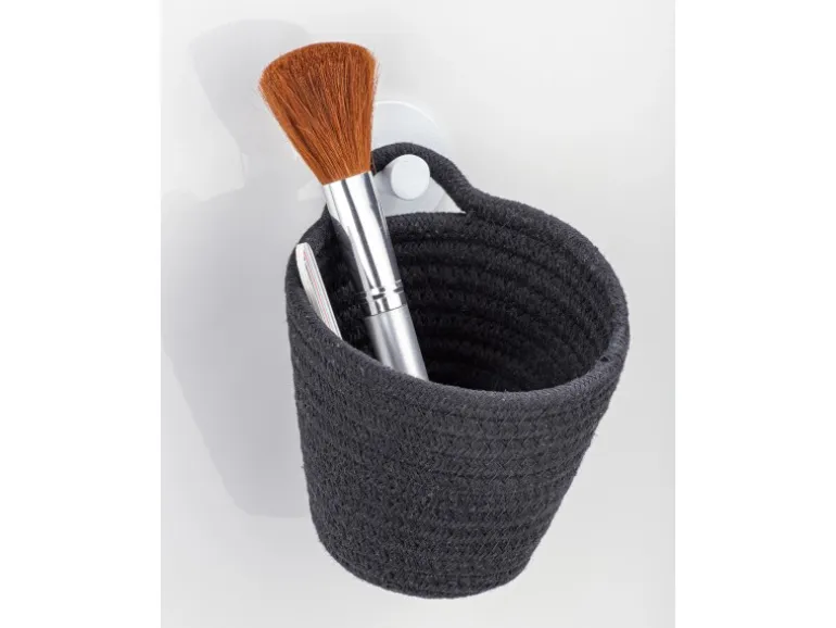 Wenko Aufbewahrungskorb Soria 12.5 x 12 x 14.5 cm Schwarz