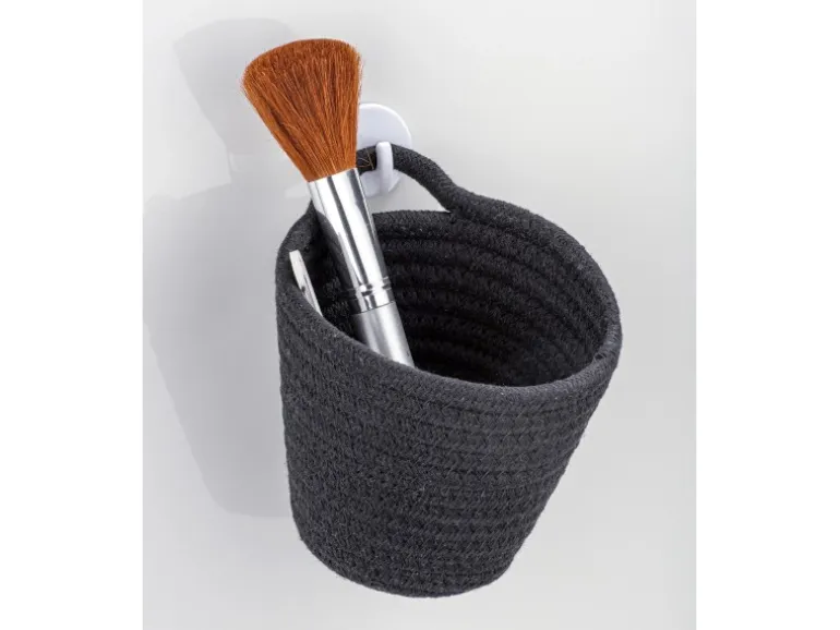 Wenko Aufbewahrungskorb Soria 12.5 x 12 x 14.5 cm Schwarz