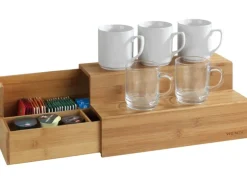 Wenko Bambus Treppe für Kaffee und Tee 33 cm x 17,5 cm x 15 cm