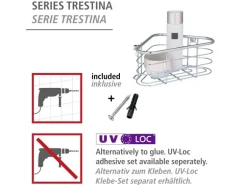 Wenko Eckablage Trestina 25 cm x 10,5 cm 16,5 cm Edelstahl Silber Glänzend