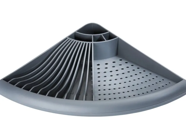 Wenko Eck-Geschirrabtropfer Grau 9 cm x 50 cm x 35 cm