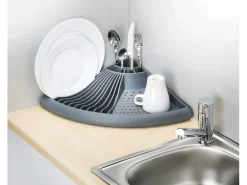 Wenko Eck-Geschirrabtropfer Grau 9 cm x 50 cm x 35 cm
