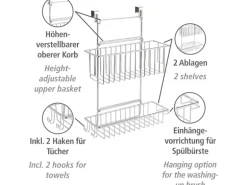 Wenko Einhängregal Flexi mit 2 Ablagen