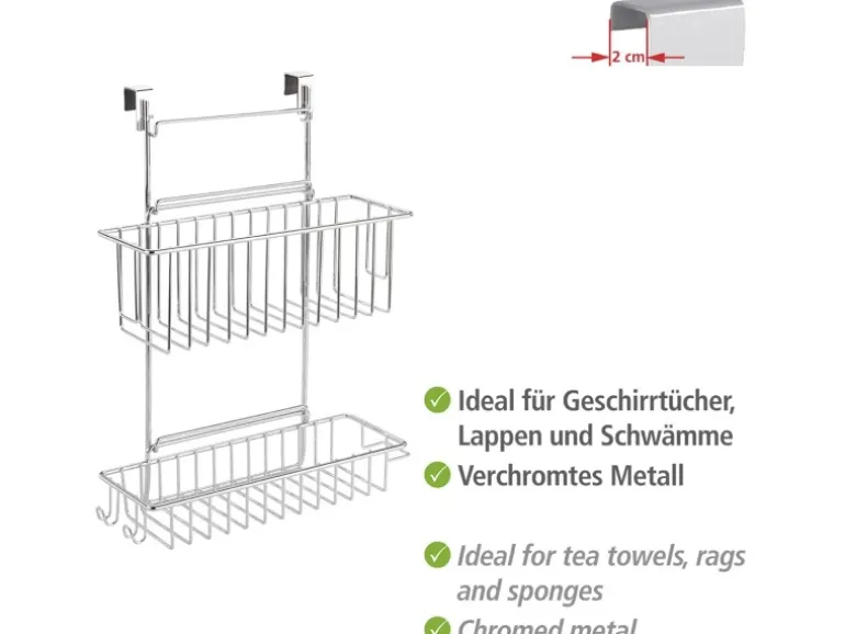 Wenko Einhängregal Flexi mit 2 Ablagen