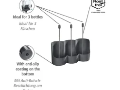 Wenko Flaschenhalter Filia 29 cm x 27 cm x 12,5 cm Schwarz