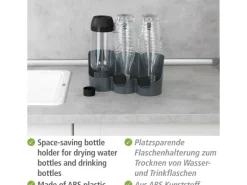 Wenko Flaschenhalter Filia 29 cm x 27 cm x 12,5 cm Schwarz