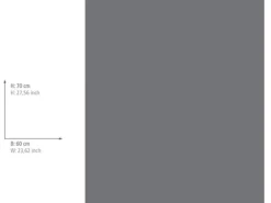 Wenko Glasrückwand Grau 60 cm x 70 cm