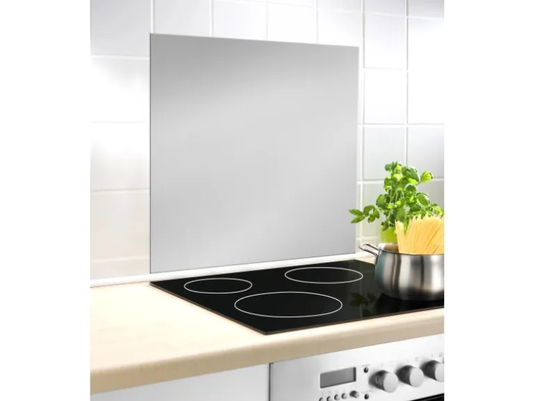 Wenko Glasrückwand Silber 60 cm x 70 cm