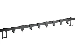 Wenko Hakenleiste Gala 8 Haken 4 cm x 60 cm x 3 cm Schwarz