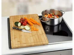 Wenko Herdabdeckplatte Bambus 3 in 1 für Glaskeramik-Kochfelder Glas