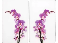 Wenko Herdabdeckplatte Universal Orchideenblüte 2er-Set für alle Herdarten