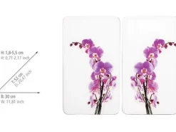 Wenko Herdabdeckplatte Universal Orchideenblüte 2er-Set für alle Herdarten