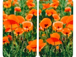 Wenko Herdabdeckplatte Universal Mohnfeld 2er-Set für alle Herdarten