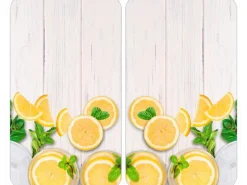 Wenko Herdabdeckplatten Universal Zitronen 2er Set Mehrfarbig