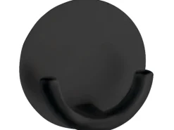 Wenko Küchen- und Wandhaken Rondo Edelstahl Ø 5,5 cm x 2,5 cm Schwarz