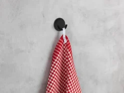 Wenko Küchen- und Wandhaken Rondo Edelstahl Ø 5,5 cm x 2,5 cm Schwarz