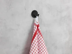 Wenko Küchen- und Wandhaken Rondo Edelstahl Ø 5,5 cm x 2,5 cm Schwarz