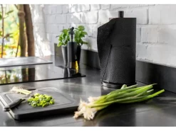 Wenko Küchenrollenhalter Clayton Pulverbeschichtetes Metall Ø 15 x 33 cm Schwarz