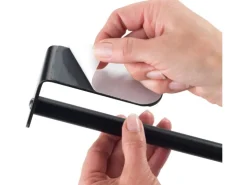 Wenko Küchenrollenhalter Nio Selbstklebend 27,5 cm x 4,5 cm x 7 cm Schwarz