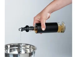 Wenko Öl & Essig Spender Boga 0,3 l mit 1-Klick Verschluss Schwarz