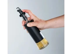 Wenko Öl & Essig Spender Boga 0,3 l mit 1-Klick Verschluss Schwarz
