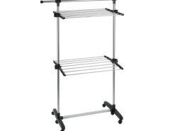 Wenko Platzspar-Wäschetrockner Silber