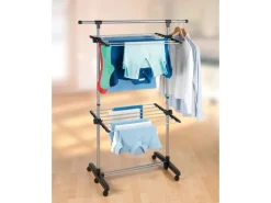 Wenko Platzspar-Wäschetrockner Silber