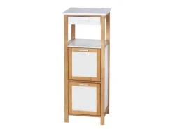 Wenko Regal Finja aus Bambus mit 2 Ablagen 34 x 89 x 30 cm Braun