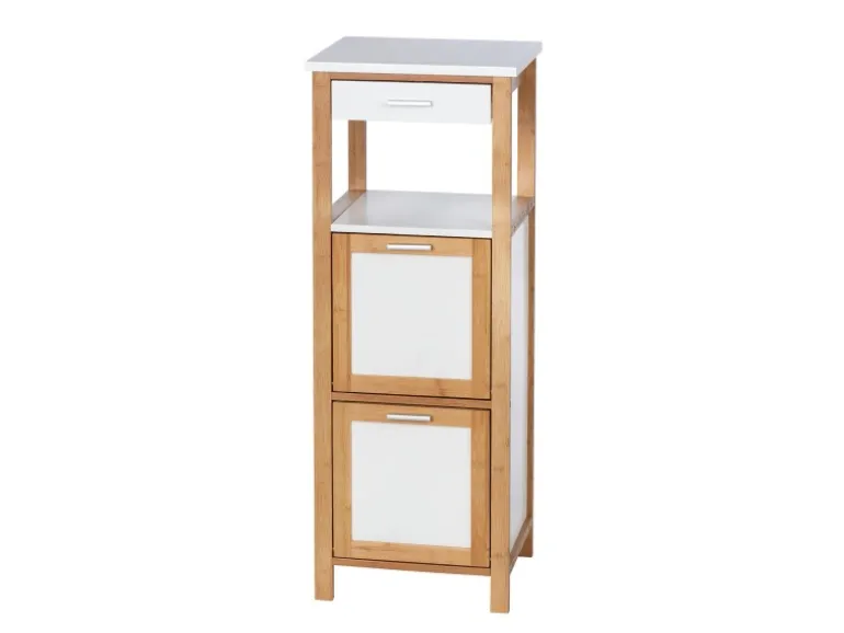 Wenko Regal Finja aus Bambus mit 2 Ablagen 34 x 89 x 30 cm Braun