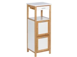 Wenko Regal Finja aus Bambus mit 2 Ablagen 34 x 89 x 30 cm Braun