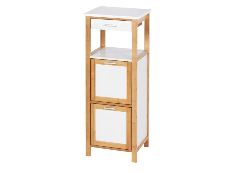 Wenko Regal Finja aus Bambus mit 2 Ablagen 34 x 89 x 30 cm Braun