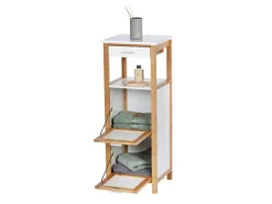 Wenko Regal Finja aus Bambus mit 2 Ablagen 34 x 89 x 30 cm Braun