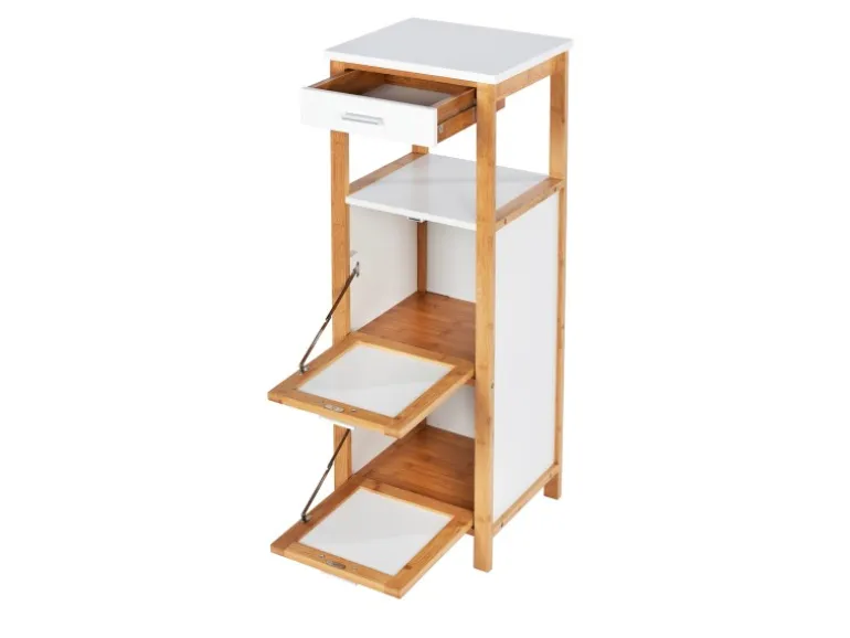 Wenko Regal Finja aus Bambus mit 2 Ablagen 34 x 89 x 30 cm Braun