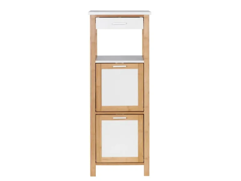 Wenko Regal Finja aus Bambus mit 2 Ablagen 34 x 89 x 30 cm Braun