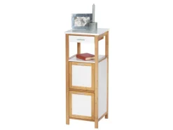 Wenko Regal Finja aus Bambus mit 2 Ablagen 34 x 89 x 30 cm Braun