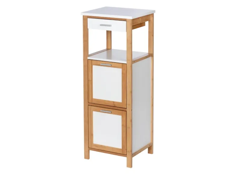 Wenko Regal Finja aus Bambus mit 2 Ablagen 34 x 89 x 30 cm Braun