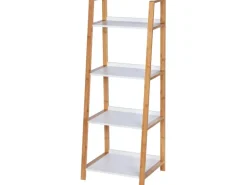 Wenko Regal Finja Bambus Braun mit 4 Etagen