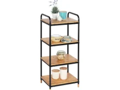 Wenko Regal Loft Bambus Braun mit 4 Etagen