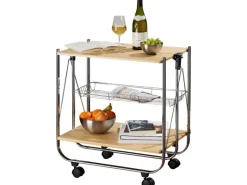 Wenko Servierwagen Dinett Deluxe Ahorn-Nachbildung